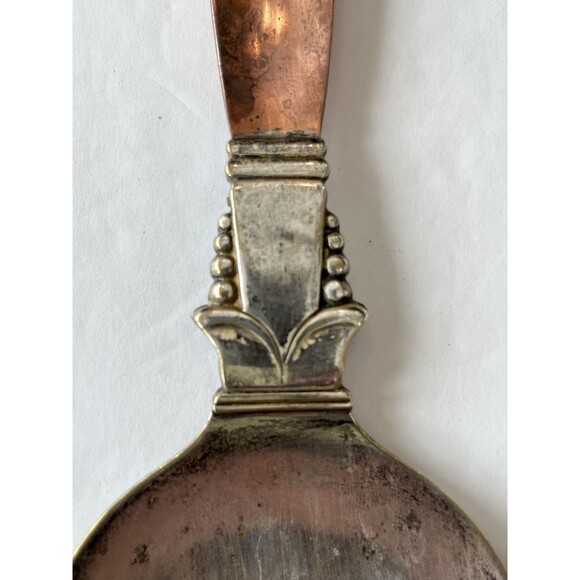 Vintage Copper Serving Pieces Guild Copper and Silver Spoon and Fork 12" - Picture 3 of 8